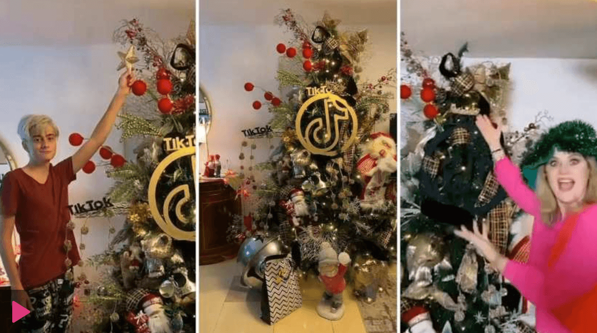 Erika Buenfil utilizó sus redes para presumir los arreglos navideños que colocó en su casa. Ademas, presumió que en su enorme árbol de Navidad colocó enormes esferas de Santa Claus y hasta arreglos de TikTok.