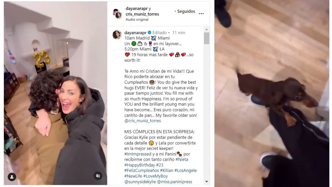 Cristian, hijo de Dayanara Torres, quedó impactado al ver a su mamá, quien fue recibida por su "nieta".