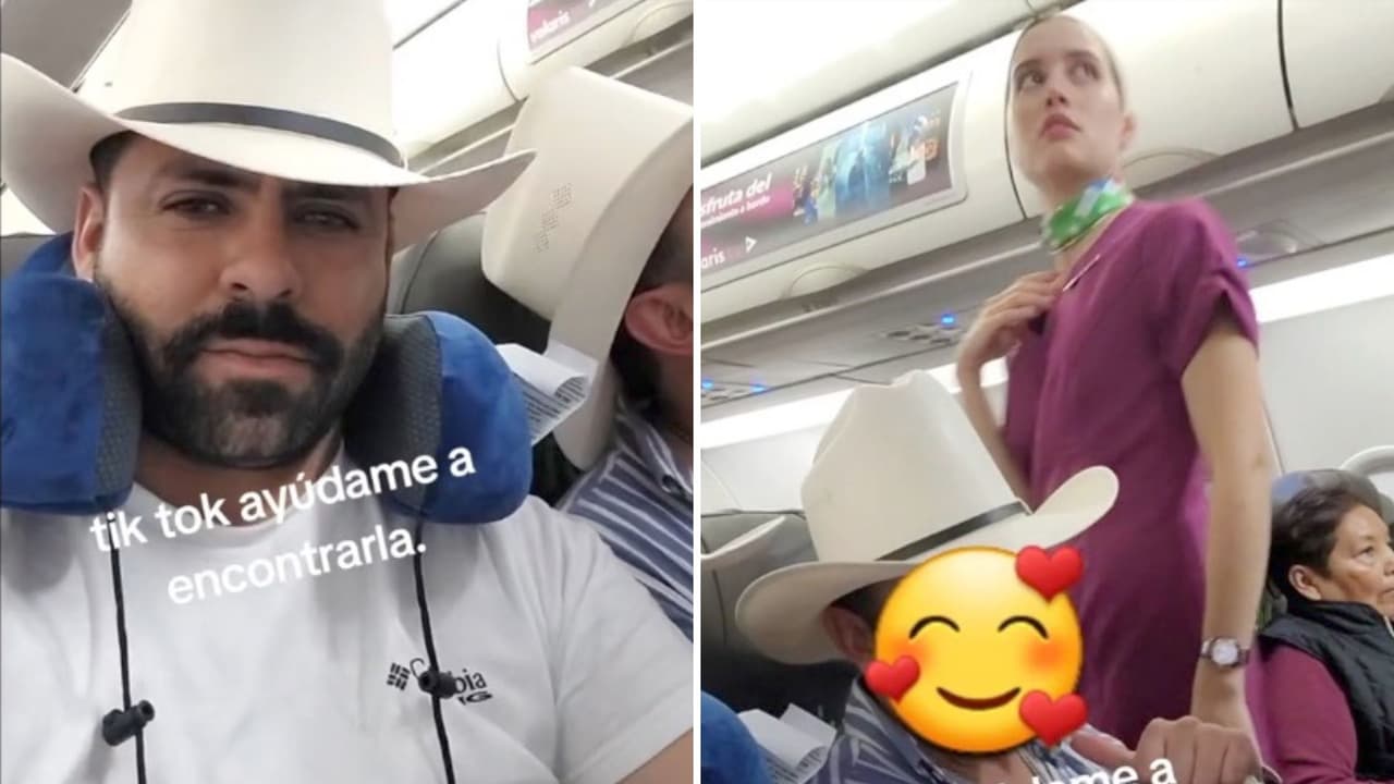 Roy Gutiérrez tomó un vuelo de Houston a Ciudad de México, donde conoció a la sobrecargo.