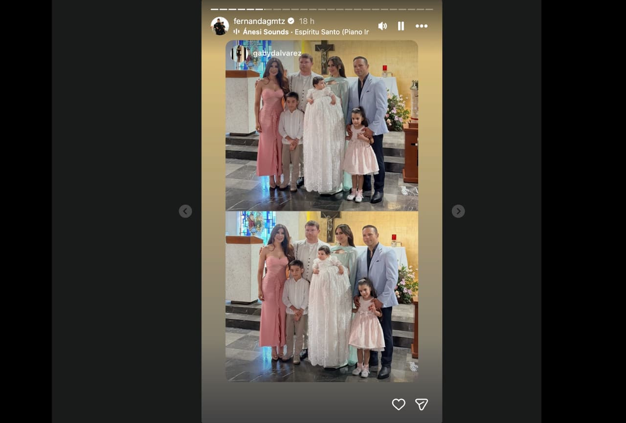 Bautizo Eva Victoria, hija de 'Canelo' Álvarez.