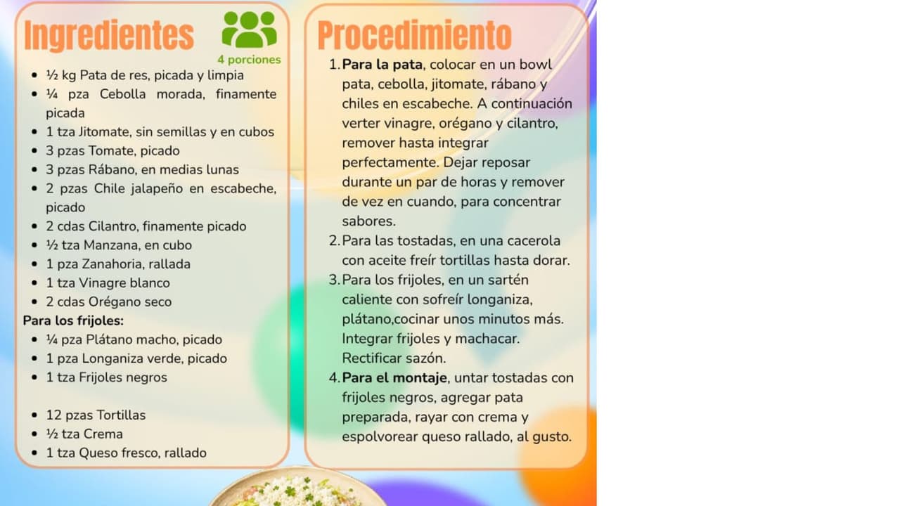 Tostadas de pata.