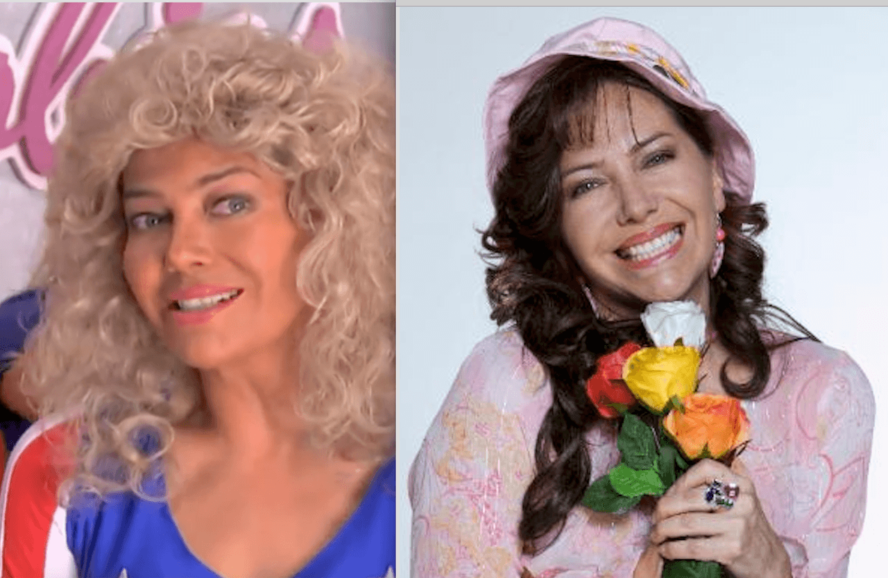 Otro de los personajes de Mara Escalante fue 'Nancy aerobics' que surgió del programa 'Humor... los comediantes', aproximadamente 10 años antes de 'María de todos los ángeles'.