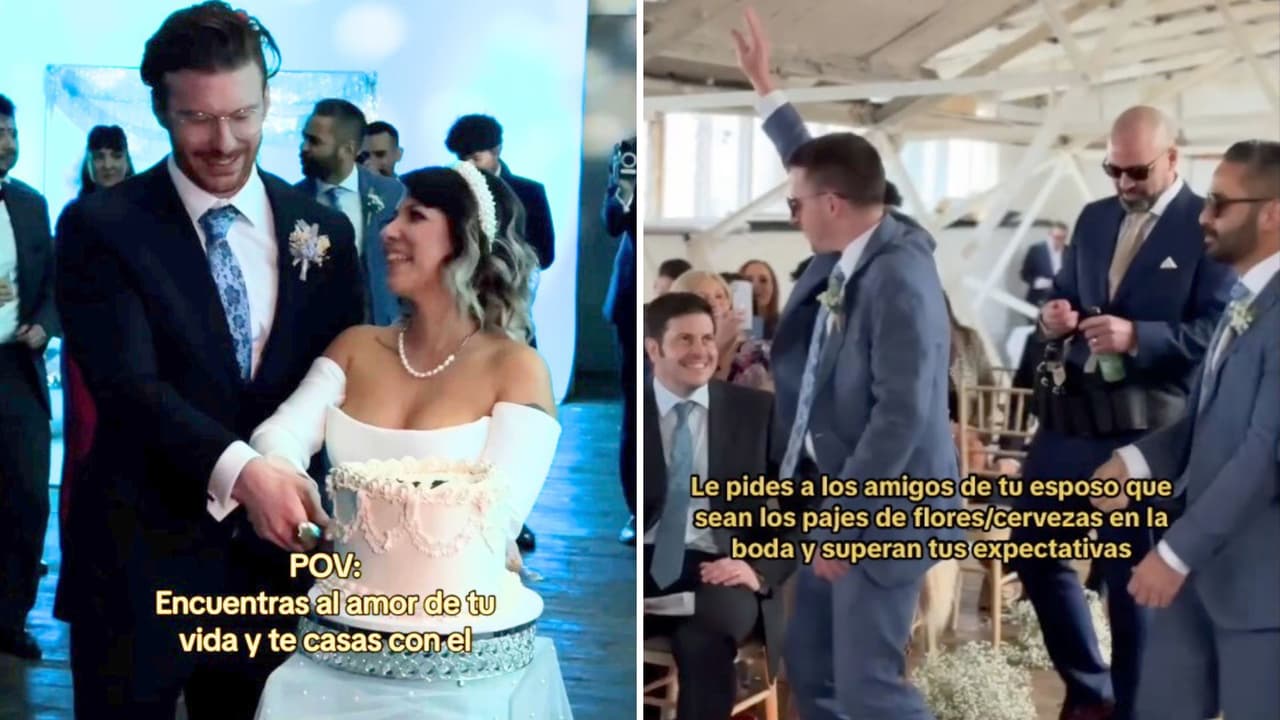 Novia ecuatoriana le pide a los amigos de su esposo británico que sean sus pajes de flores... ¡y hasta regalaron cervezas!