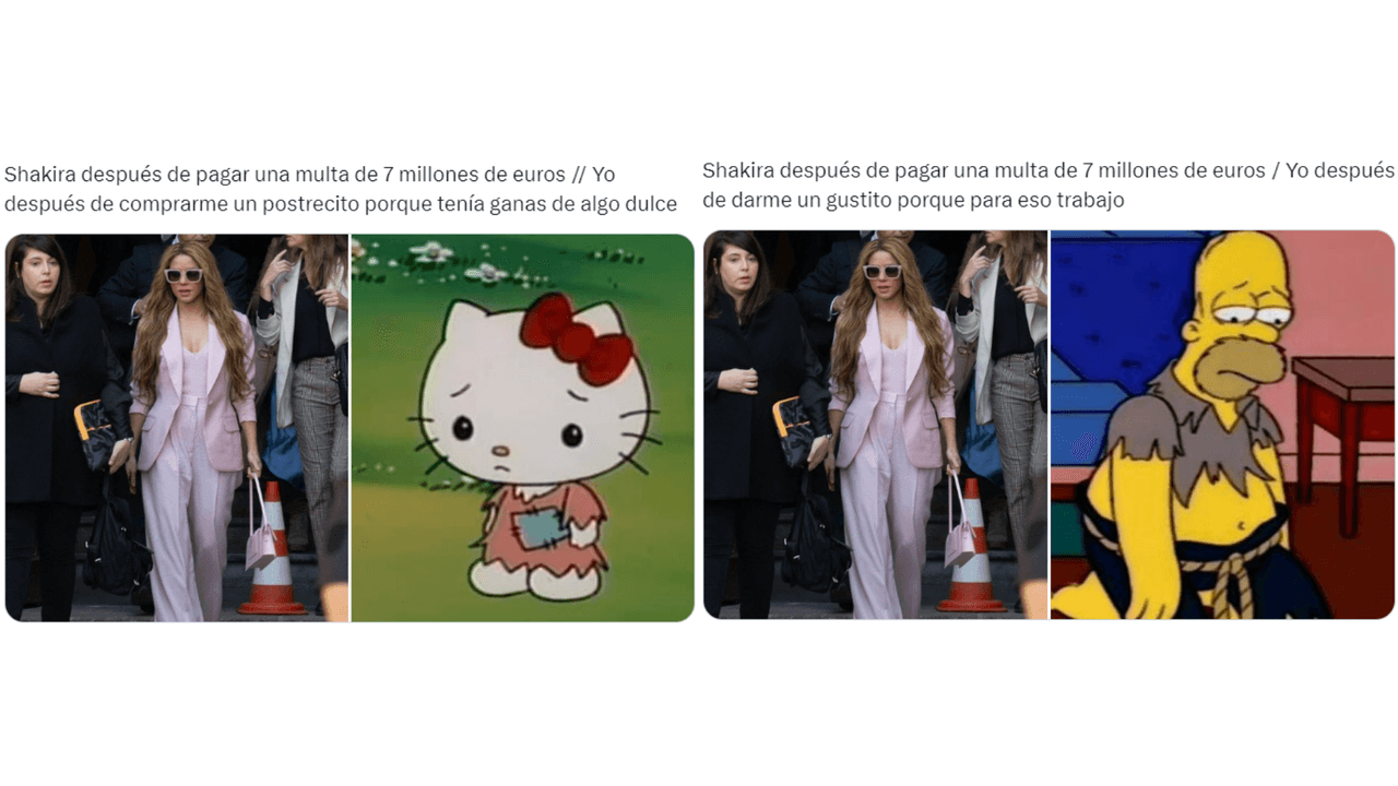 Memes de la deuda de 7.3 millones de euros que Shakira pagará en España