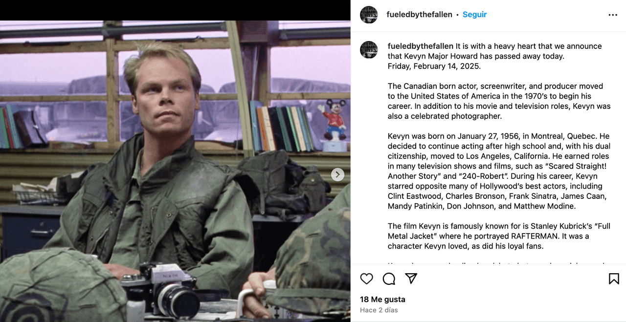 Muere el primer actor Kevyn Major Howard