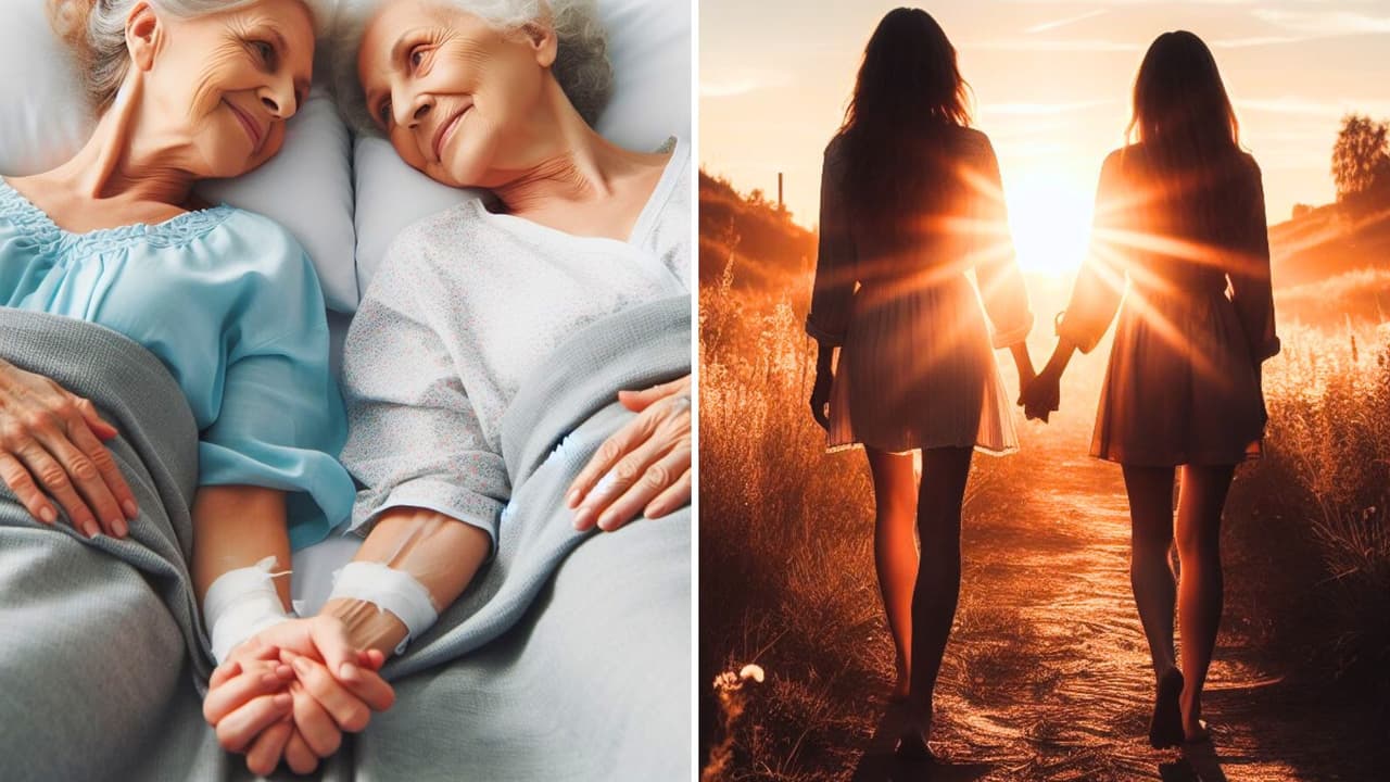 Pareja de mujeres fallece al mismo tiempo y tomada de la mano: su despedida conmueve las redes