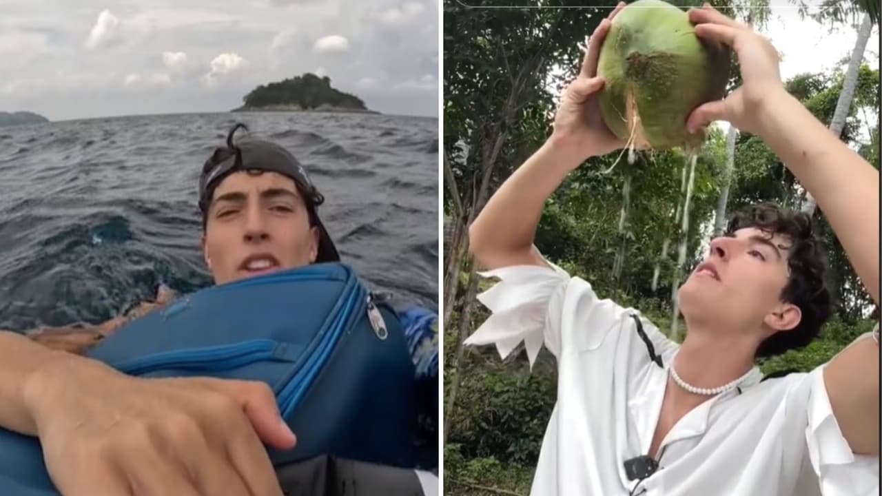 Joven se fue a vivir a una isla desierta por 7 días y casi muere: reto se hace viral en TikTok