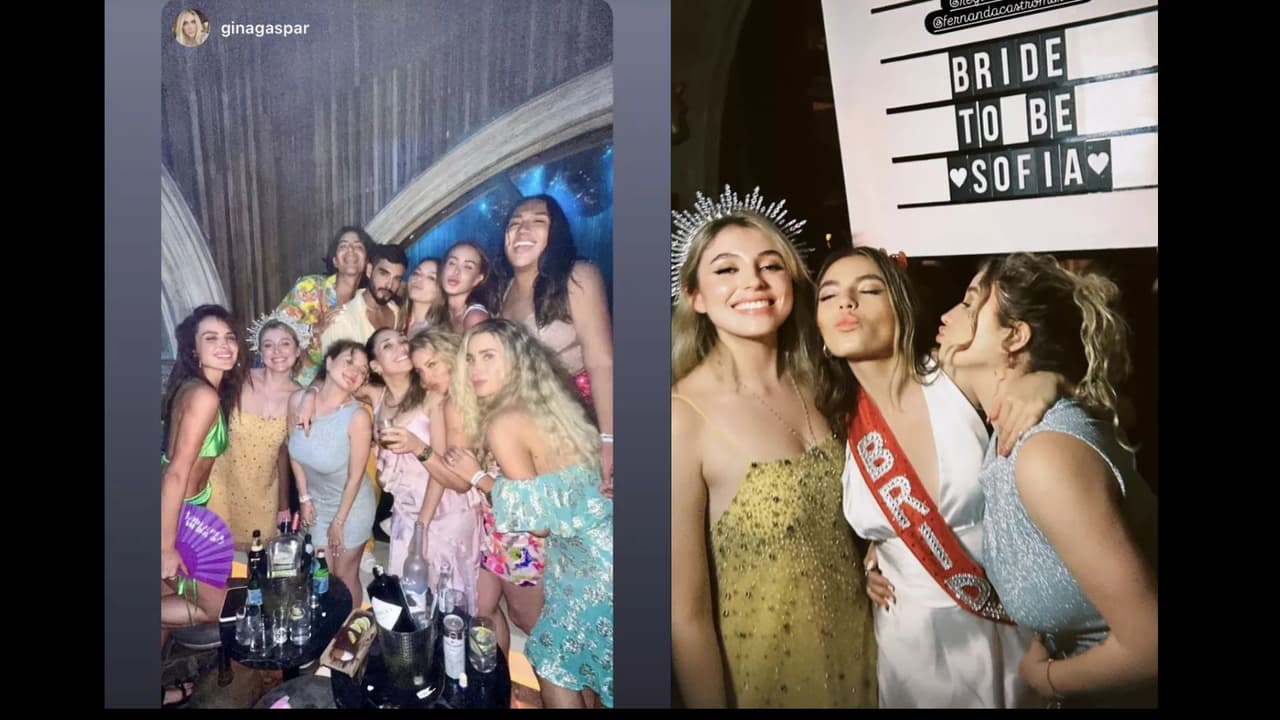 Las hermanas de Sofía Castro también acudieron a la despedida de soltera de la actriz