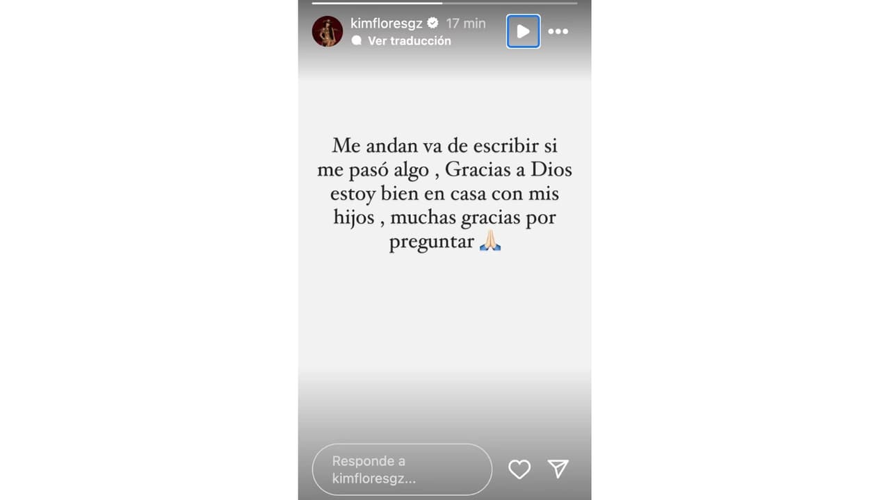 Mensaje de Kimberly Flores.