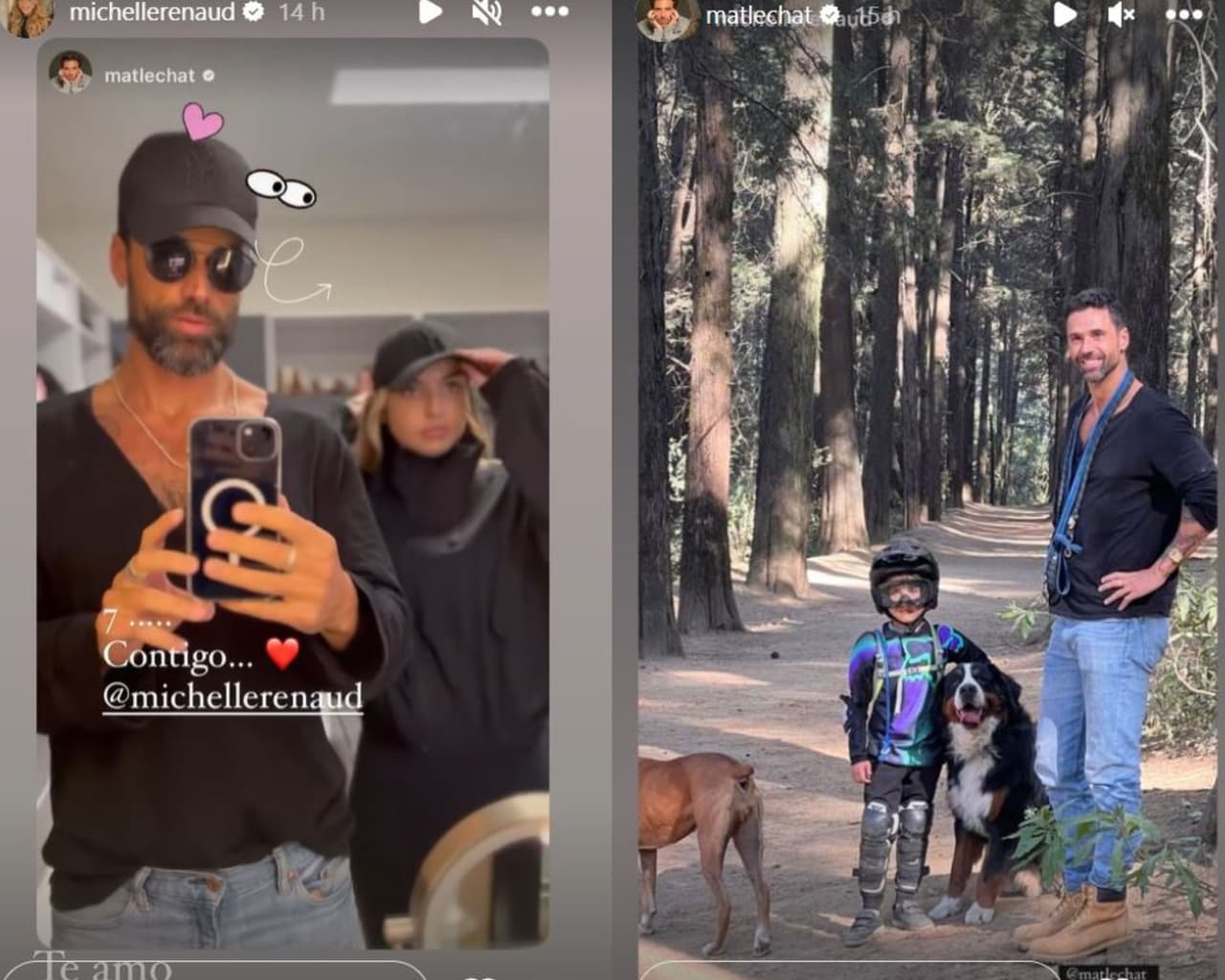 Matías Novoa y Michelle Renaud festejan 7 meses de amor junto a Marcelo, hijo de la actriz.