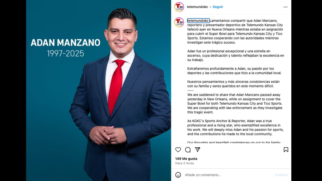 Empresa para la que trabajó Adan Manzano le dedicó un emotivo mensaje