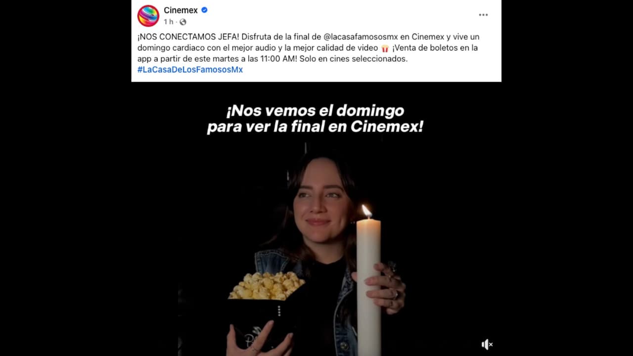 Cinemex transmitirá la final de 'La Casa de los Famosos México 2024' el próximo 29 de septiembre.