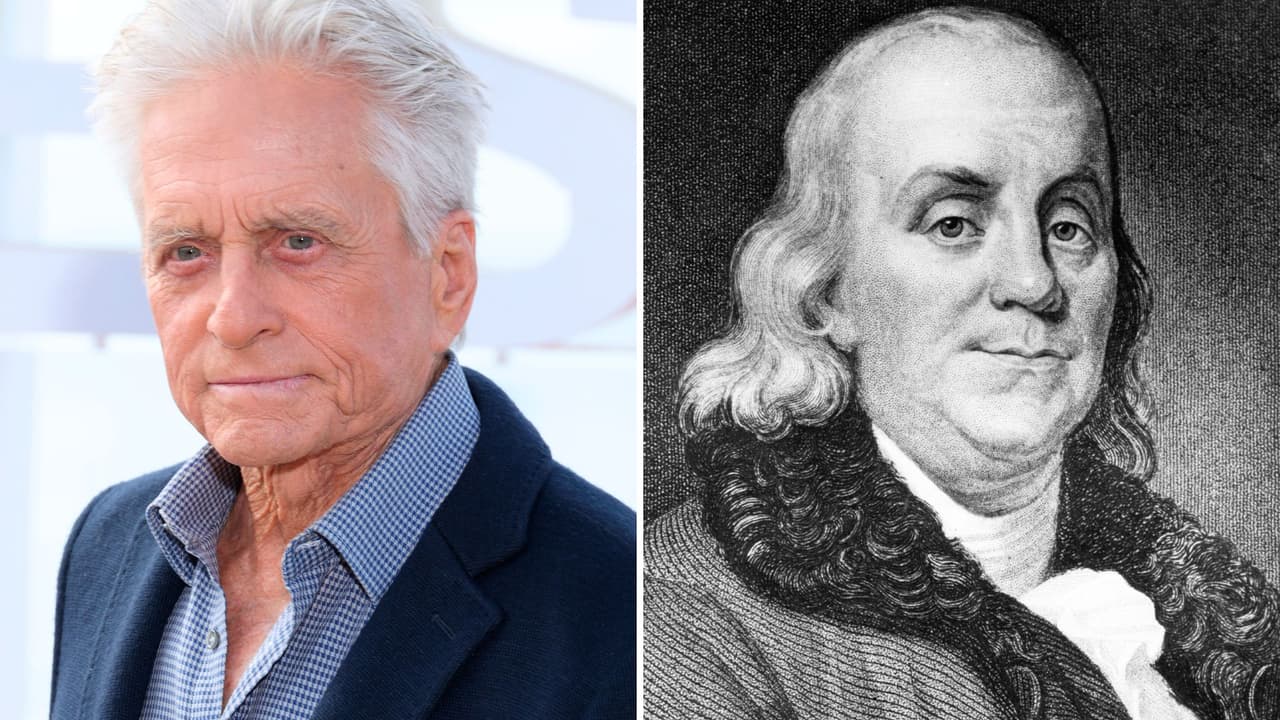 Michael Douglas asombra con su parecido a Benjamin Franklin en nueva serie histórica: son idénticos