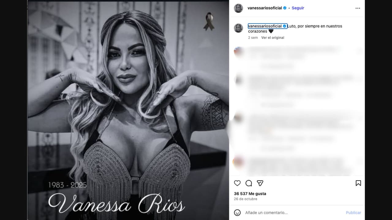 El perfil oficial de Vanessa Ríos confirmó su fallecimiento