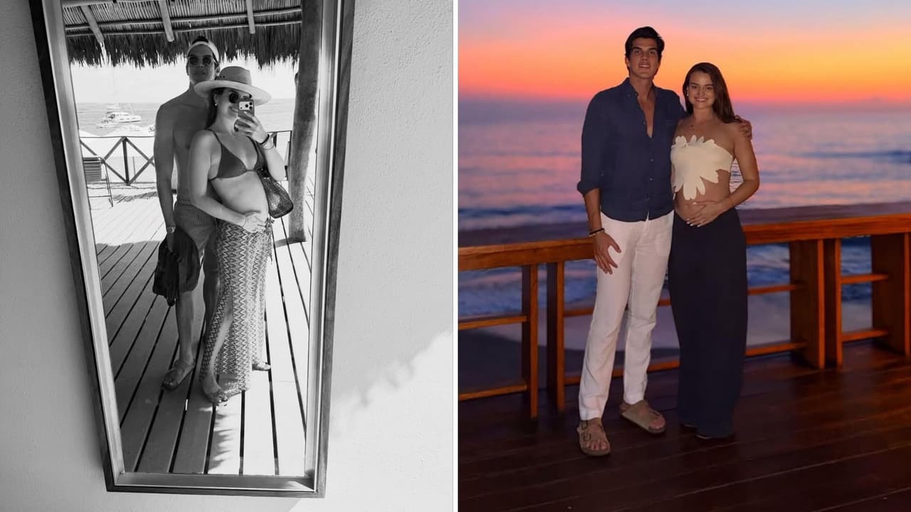 Alix Aspe presume pancita de embarazo.