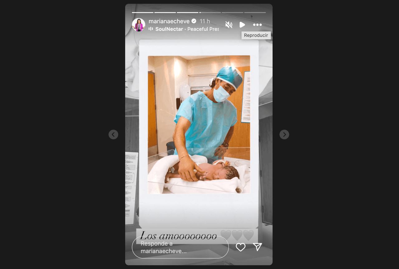 Esposo de Mariana Echeverría no la dejó sola en el parto: entre lágrimas, publican fotos del encuentro con su bebé recién nacido