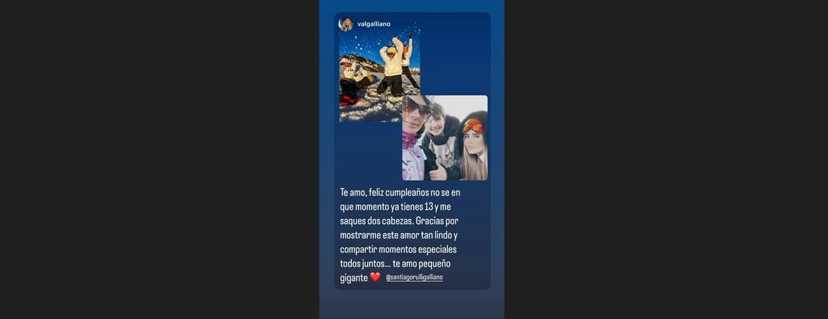 El hijo de Sebastián Rulli recibió emotivas palabras de su hermana mayor