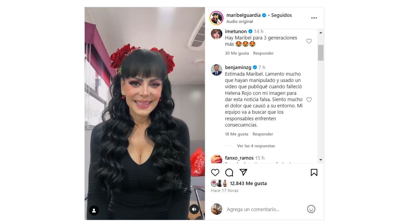 Maribel Guardia desmiente rumores de su muerte.
