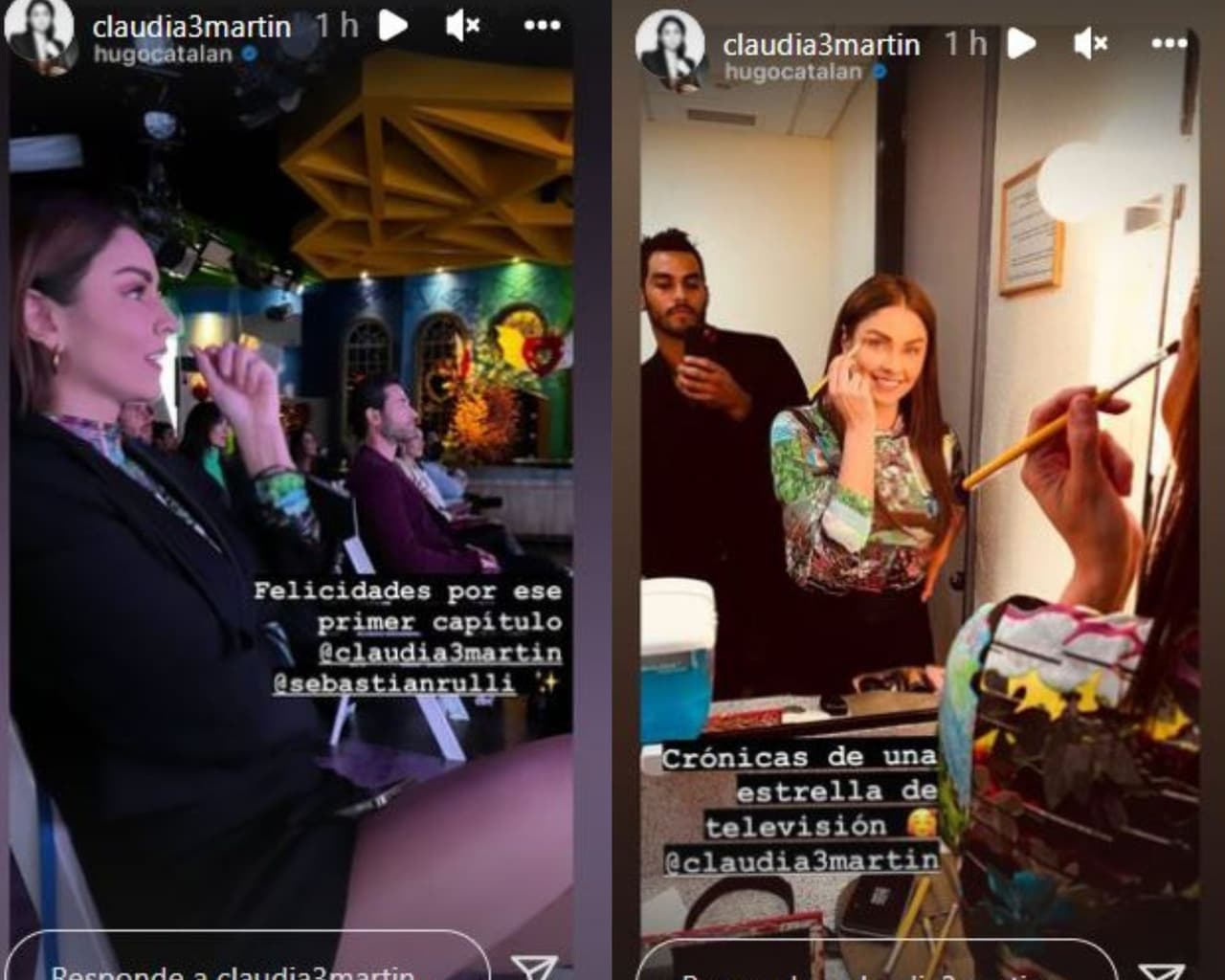 El actor, orgulloso, presumió a Claudia Martín.