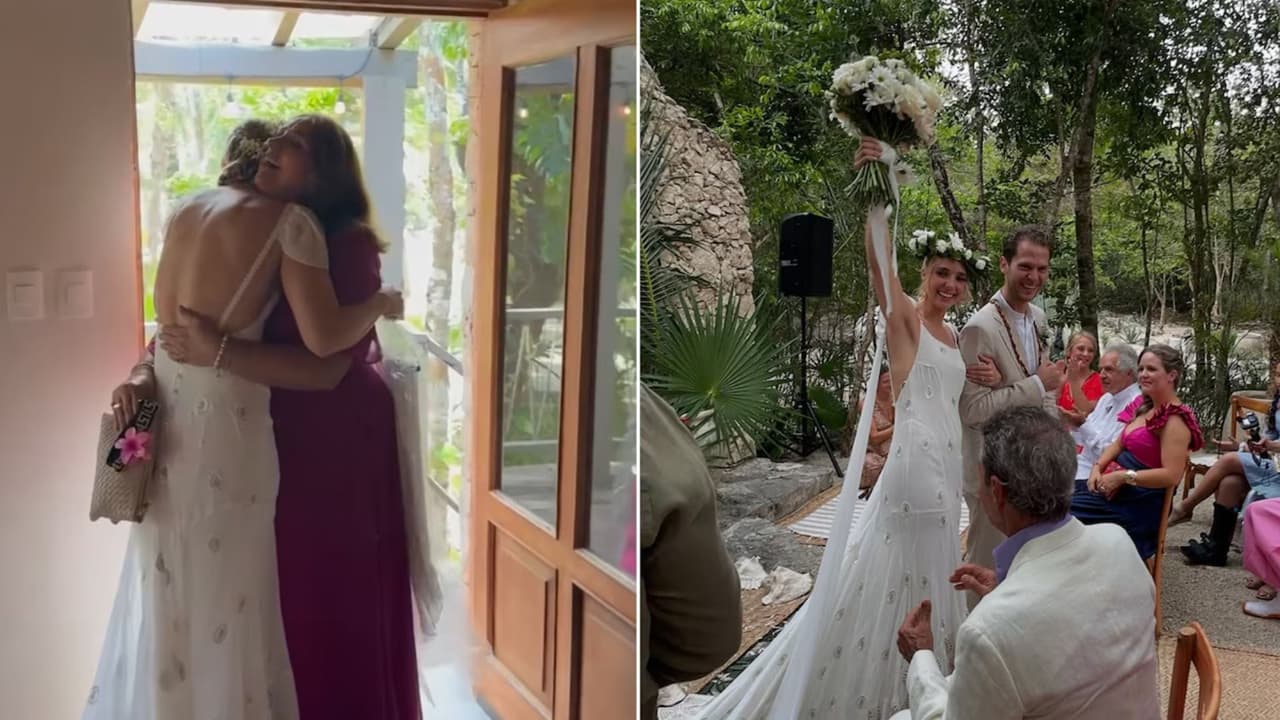 Gaby Rivero se conmueve hasta el llanto en boda de su hija.