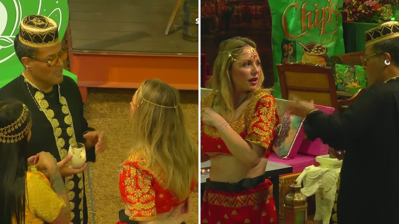 Gema se pone el vestido al revés y se da cuenta en plena fiesta; Karina se burla: "Cámbiatelo, qué ridículo"