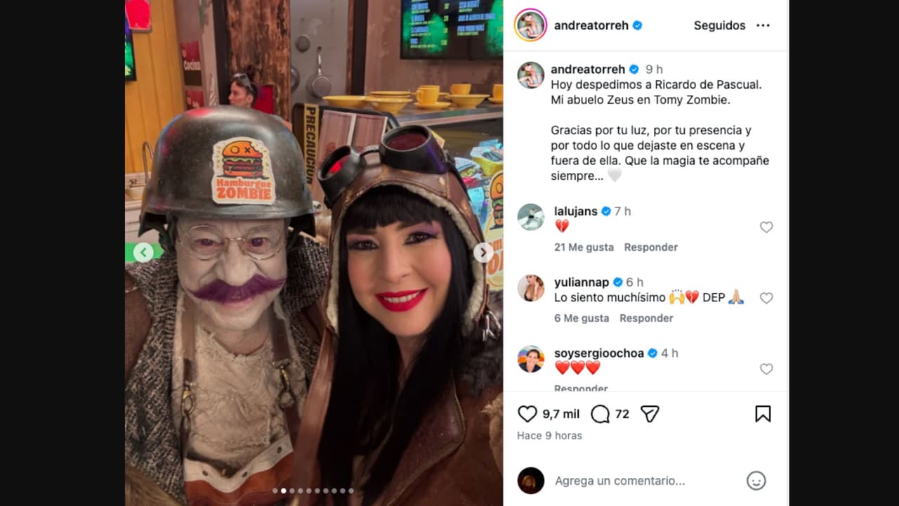 Andrea Torre dedica un emotivo mensaje a Ricardo de Pascual