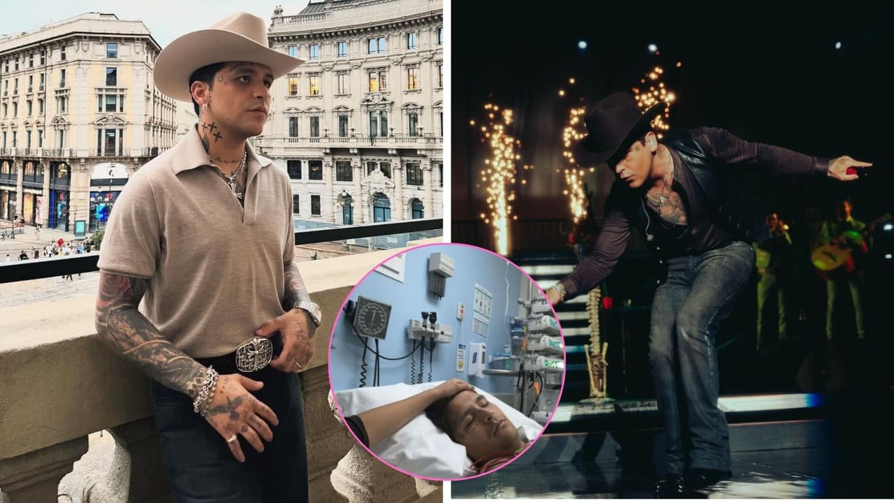 Christian Nodal pospone concierto tras ser hospitalizado