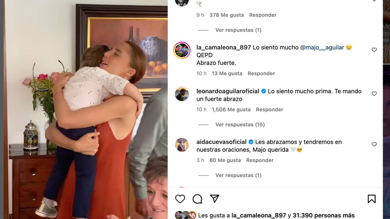 Leonardo Aguilar reacciona al luto de su prima Majo.