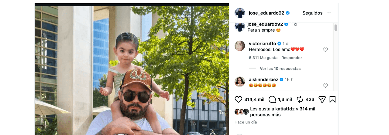 José Eduardo Derbez provoca casi lágrimas al aparecer así junto a su hija mientras Paola Dalay publica fotos sola