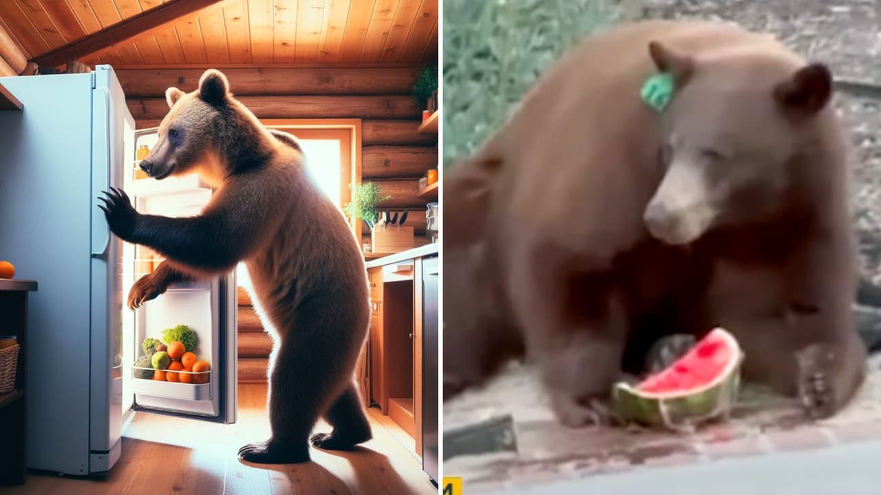 Oso aterra a una familia al entrar a su casa y abrir el refrigerador: video sorprende a los internautas