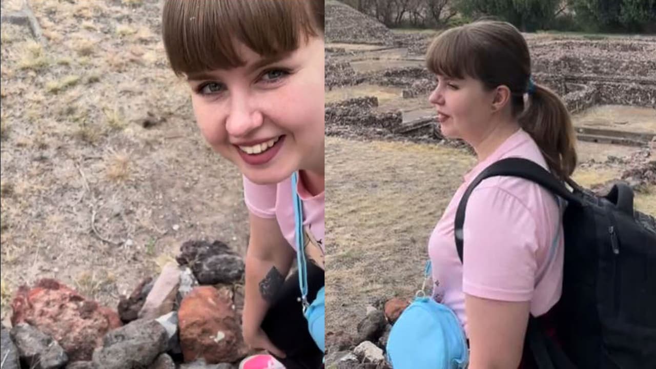 Europea visita Teotihuacán en México y se quiere llevar un pedazo de pirámide "de recuerdo": video se hace viral