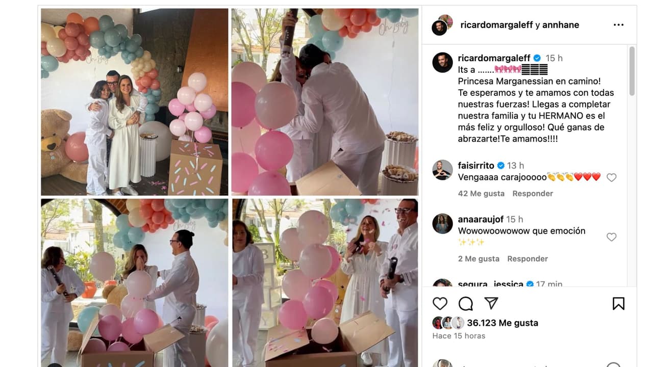 Ricardo Margaleff y su esposa esperan a una niña.