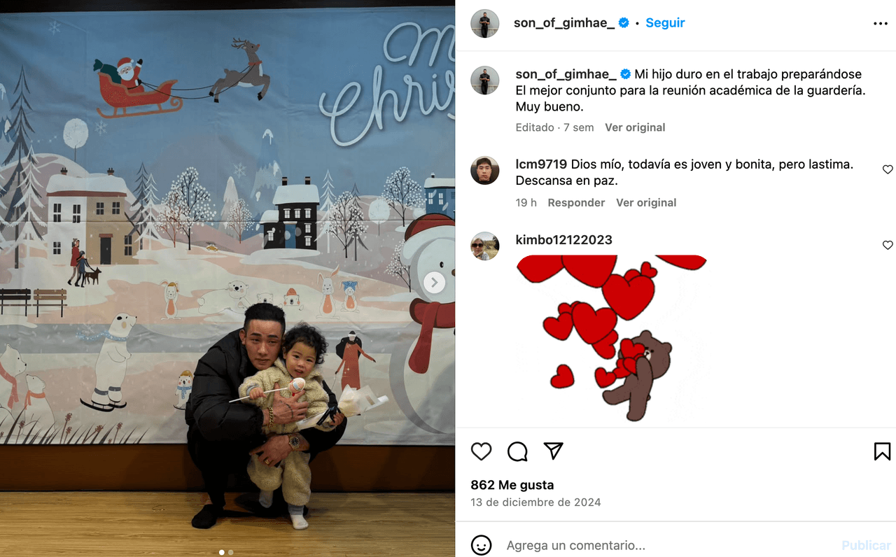 Esta fue la última foto del influencer con su hijo pequeño