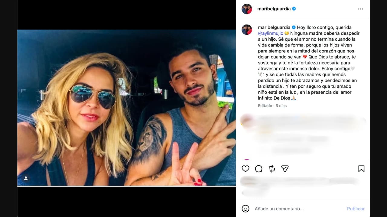 Maribel Guardia manda mernsaje a Aylín Mujica tras la muerte de su hijo