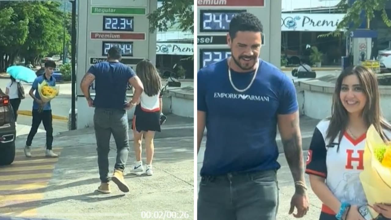 Joven regala flores a la chica que le gusta frente a su papá: "Se le borró la sonrisa"