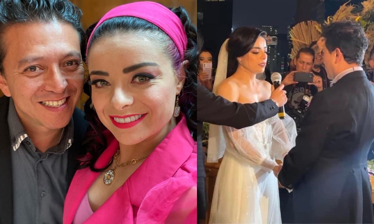 Violeta Isfel presume su elegante boda y luce espectacular vestido de novia