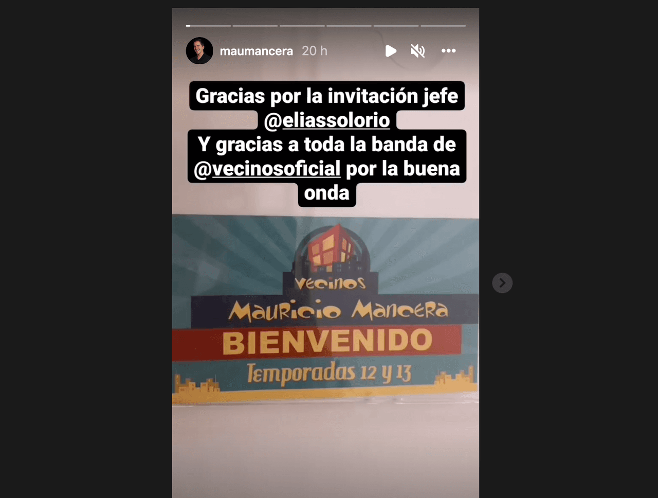 Historia de Instagram de Mauricio Mancera