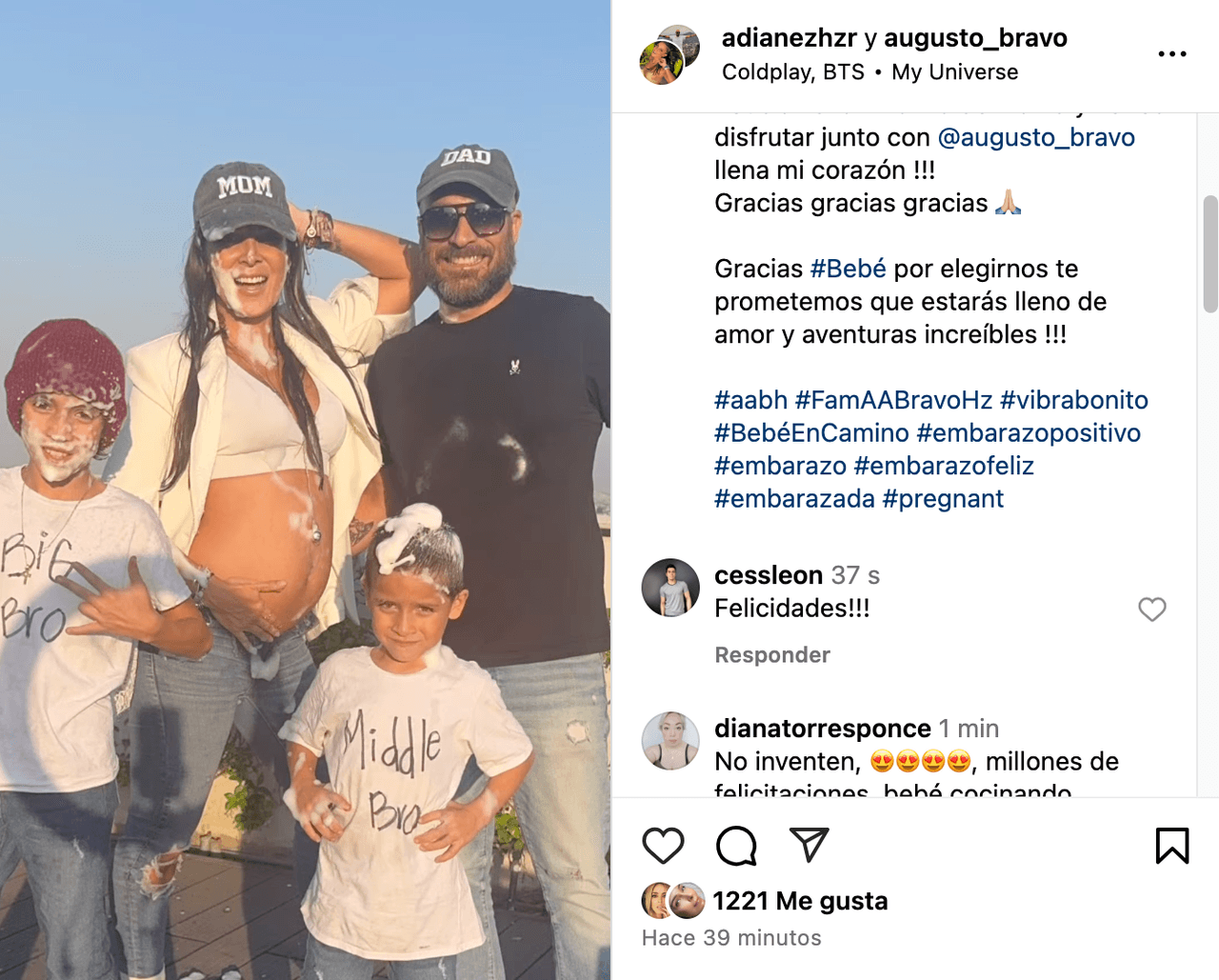 Adianez Hernández apareció con Augusto Bravo, quien fuera su amante