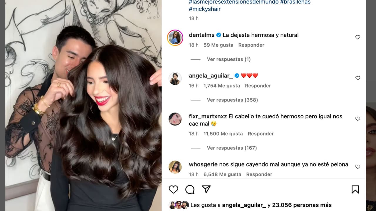 Ángela Aguilar cambia de look nuevamente.