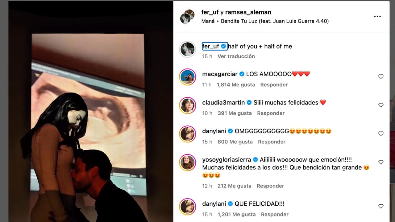 Fernanda Urdapilleta y Ramsés Alemán anuncia embarazo.