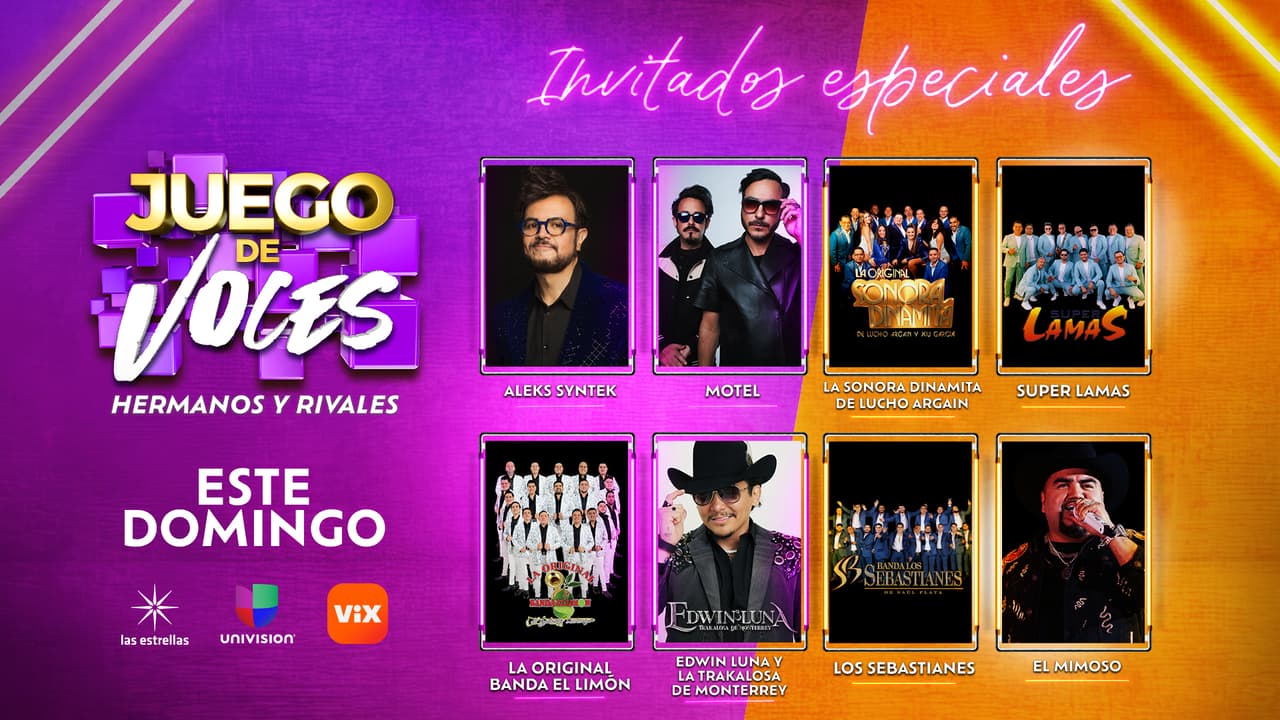 Conoce a los invitados de este domingo en 'Juego de Voces' 2026