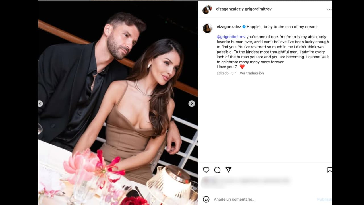 Eiza González confirma su relación con el tenista Grigor Dimitrov