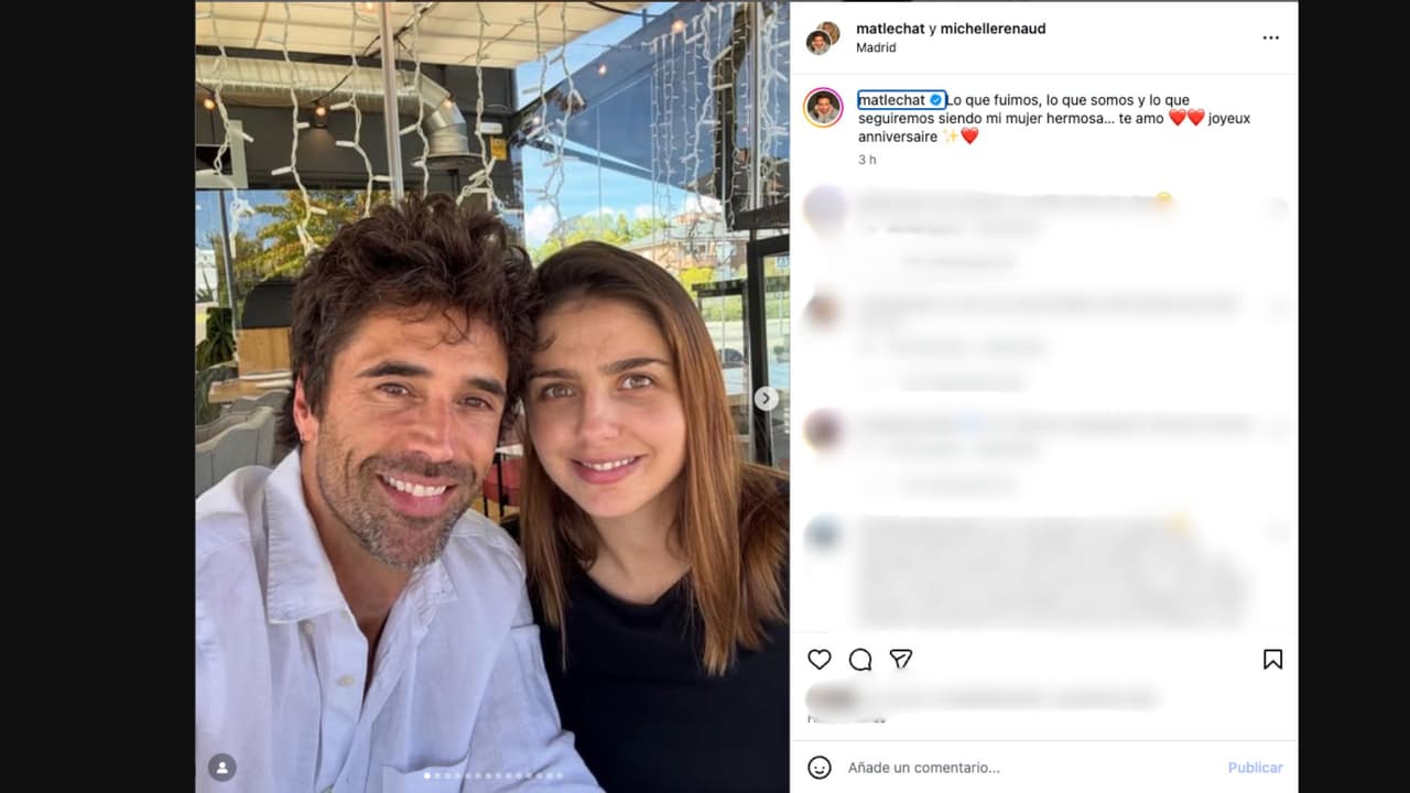 Matías Novoa celebra su segundo aniversario de bodas con Michelle Renaud