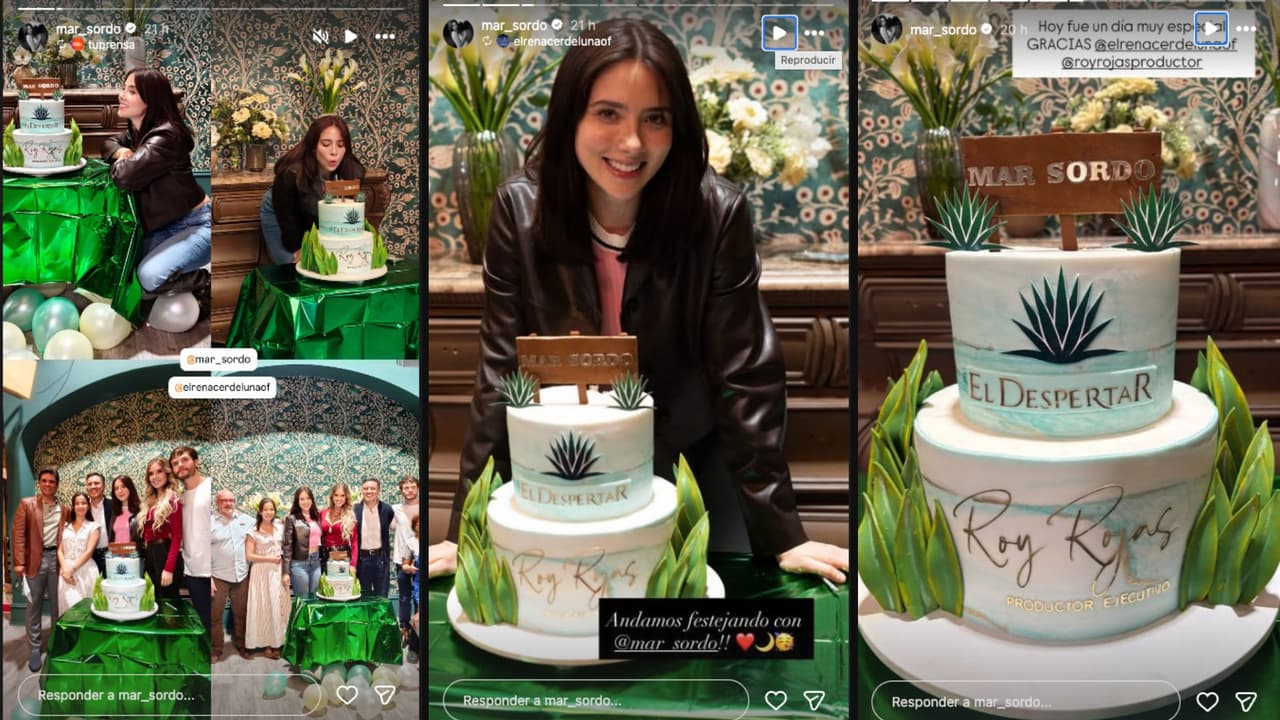 Mar Sordo celebró su cumpleaños en las grabaciones de la telenovela 'El renacer de Luna'