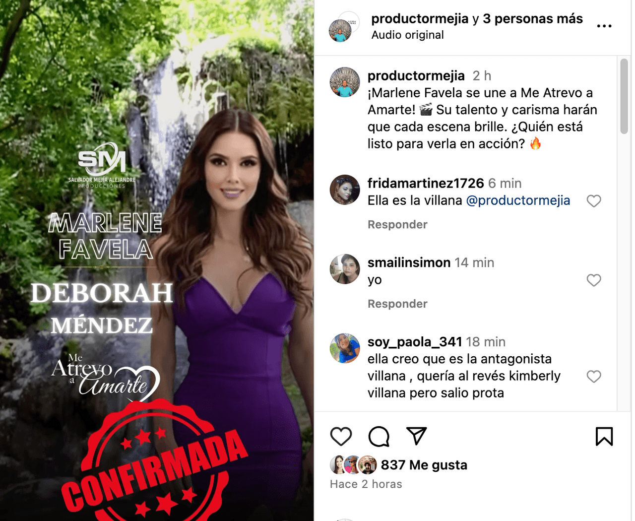 Marlene Favela regresa a las telenovelas