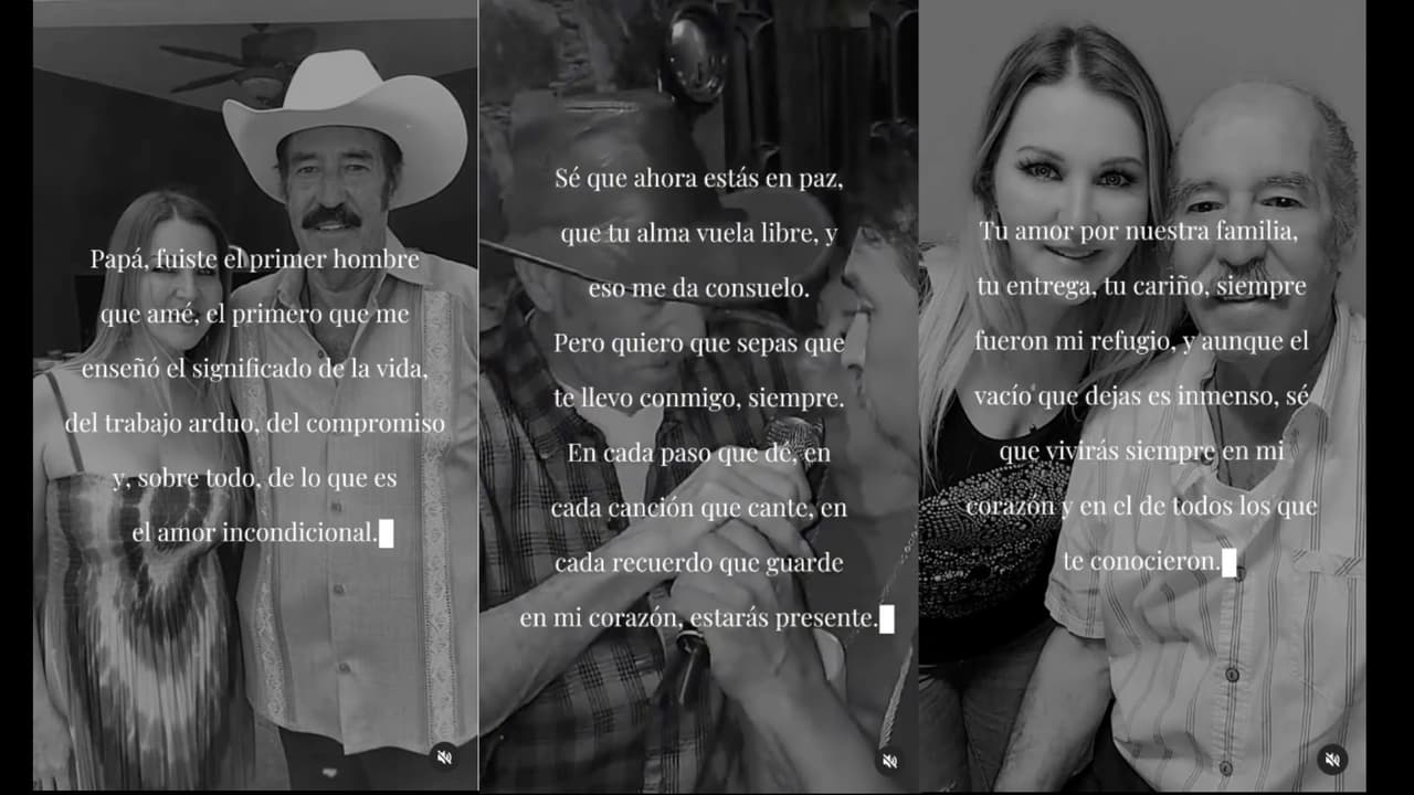 Alicia Villarreal recuerda a su fallecido padre con emotivo mensaje en Instagram