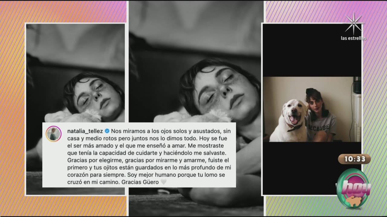 Natalia Téllez se despide de su mascota.