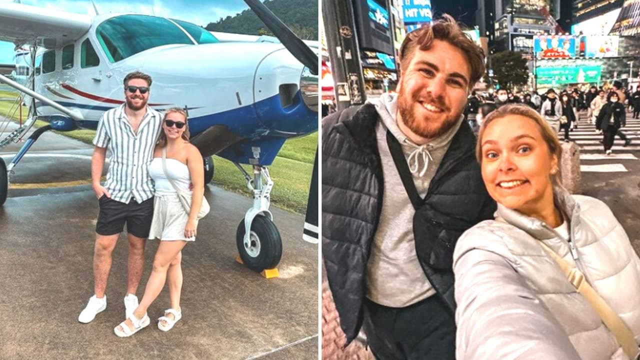 Pareja presume que viaja 10 veces al año gracias a que no tienen hijos y los tunden en redes