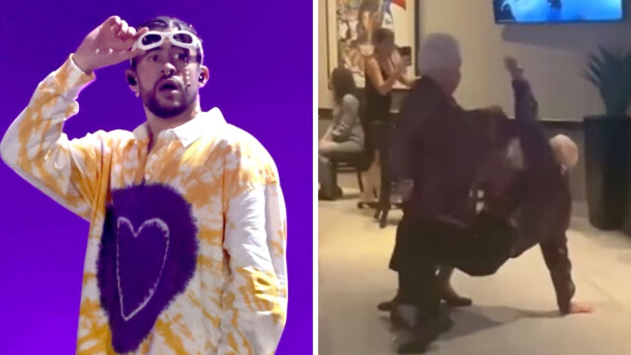 Pareja de abuelitos son captados bailando reguetón hasta el piso e impactan con su agilidad