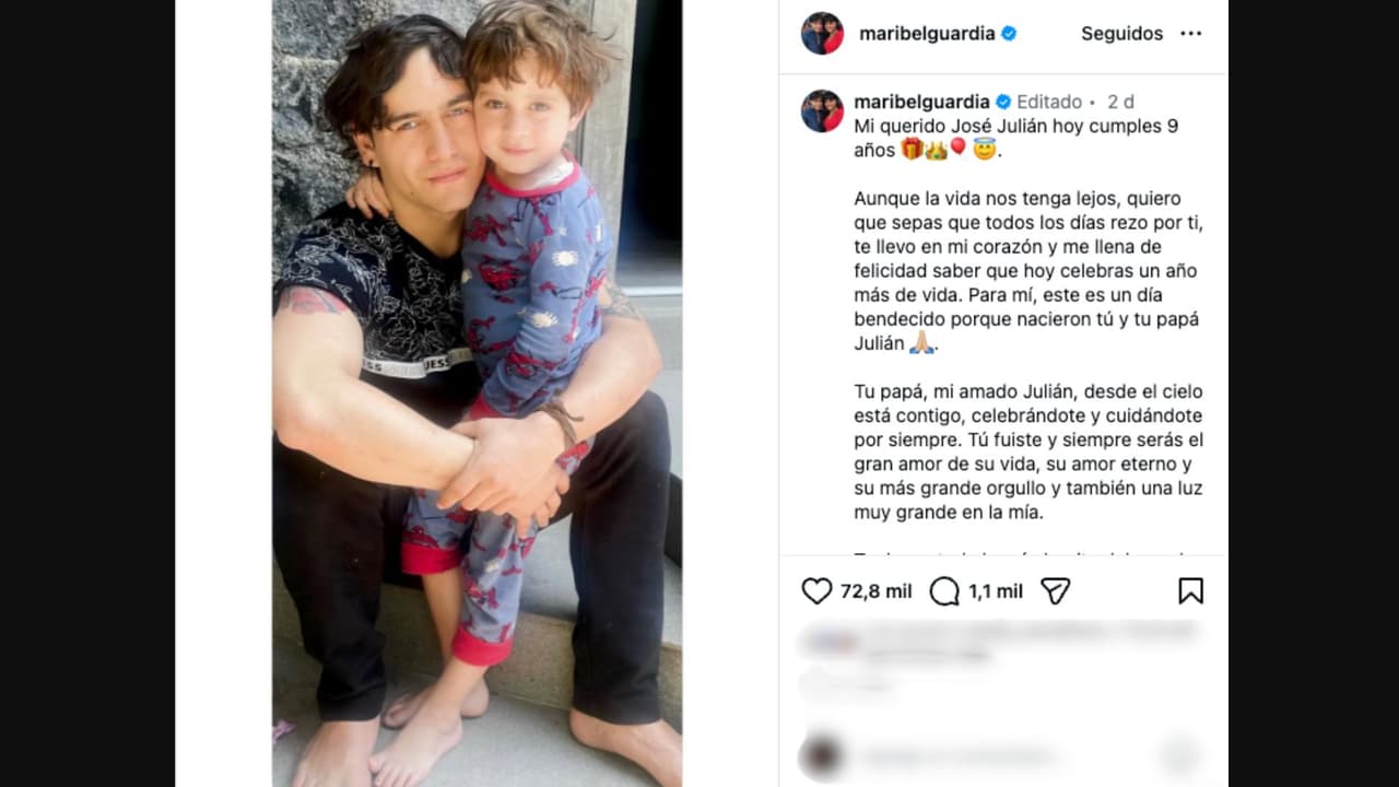 Maribel Guardia dedica emotivo mensaje a su nieto José Julián por su cumpleaños